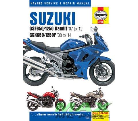 Haynes bog SUZUKI GSF650 GSX650 BANDIT