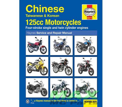 Haynes bog KINA KOREA MC 125CCM 1-2CYL