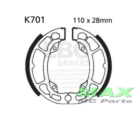 EBC Brake shoe set K701