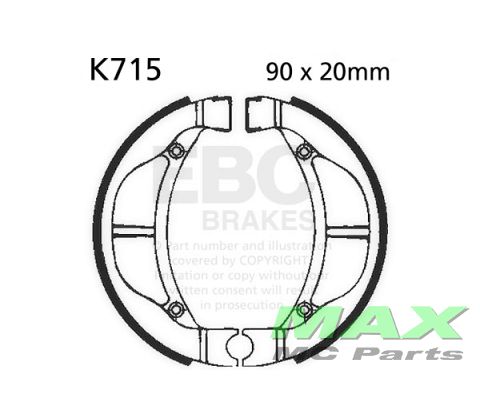 EBC Brake shoe set K715 KX60 KLX110 RM60