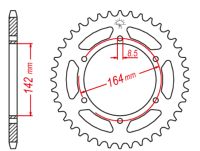 Bagkædehjul RacePro 1067/52T GT125