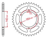 Bagkædehjul RacePro 1068/46T GT250