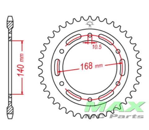 Bagkædehjul RacePro 3/47T BMW