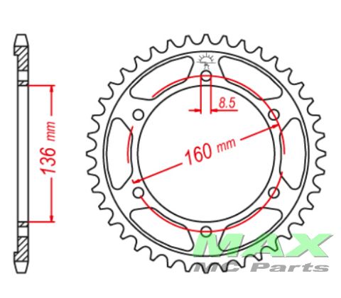 Bagkædehjul RacePro 5/47T  *USE 5/47T*