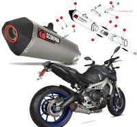 SCORPION SLIP-ON TITANANIUM  MT09 13-19