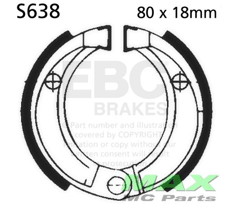 EBC Brake shoe set S638