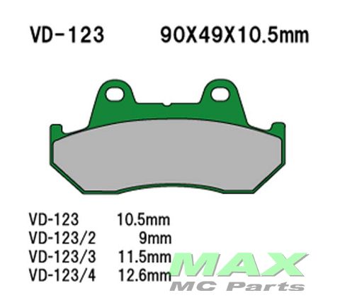 VESRAH Bremseklods VD123/2  USE: FA069/2