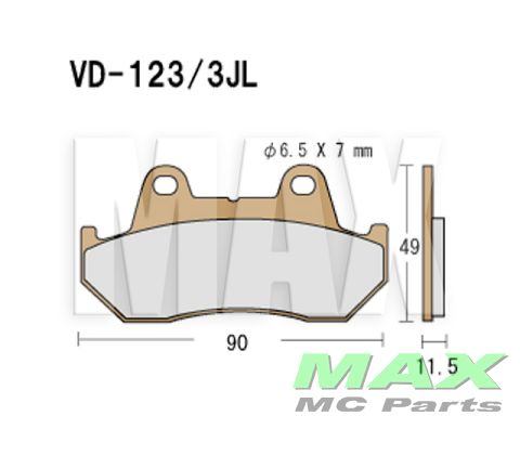 VESRAH Bremsekl VD123/3JL USE: FA069/3HH
