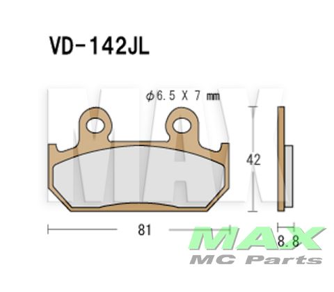 VESRAH Bremseklodser VD142JL