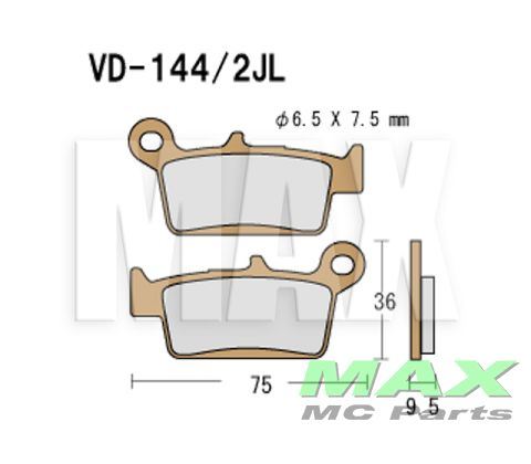 VESRAH Bremseklodser VD144/2JL