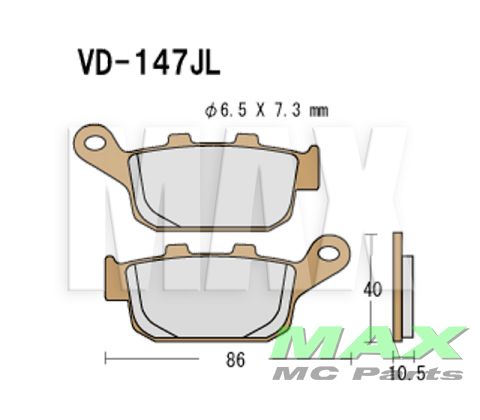 VESRAH Bremseklodser VD147JL