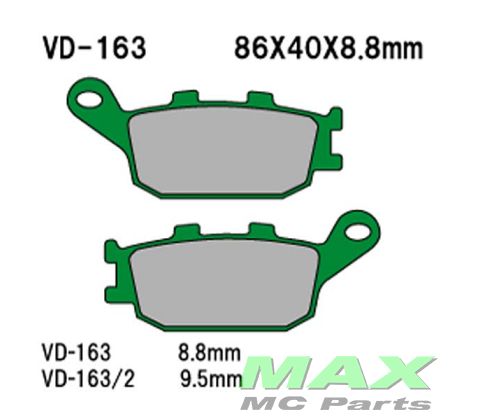 VESRAH Bremseklodser VD163/2