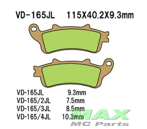 VESRAH Bremseklod VD165/2SJL*USE:FA261HH