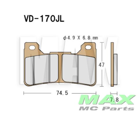 VESRAH Bremseklodser VD170JL