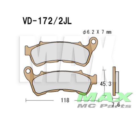 VESRAH Bremseklodser VD172/2JL
