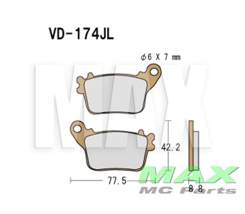 VESRAH Bremseklodser VD174JL
