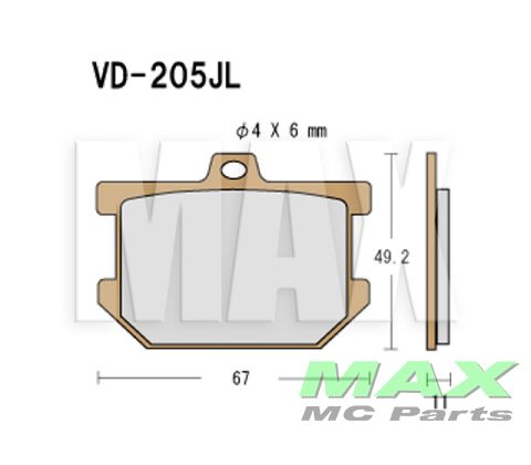 VESRAH Bremseklodser VD205JL
