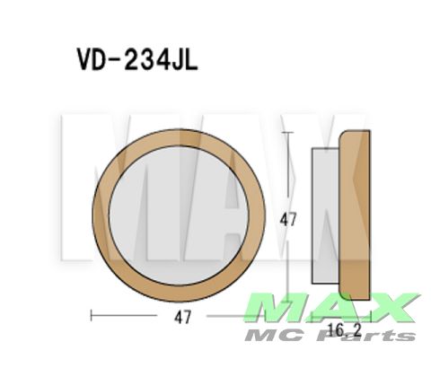 VESRAH Bremseklodser VD234JL