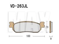 VESRAH Bremseklodser VD-263JL