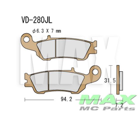 VESRAH Bremseklodser VD280JL