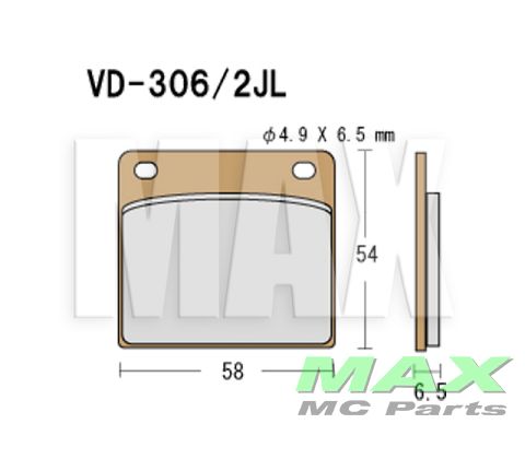 VESRAH Bremseklodser VD306/2JL