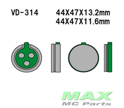VESRAH Bremseklodser VD314