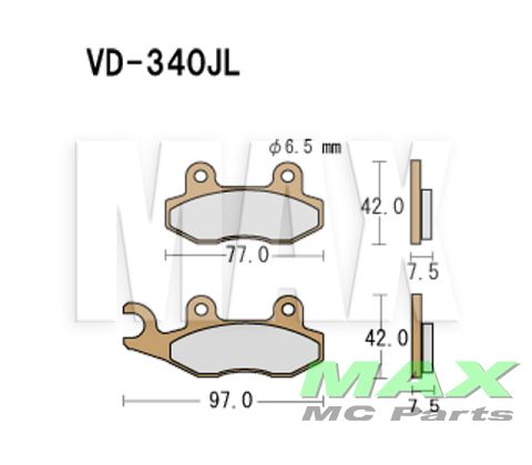 VESRAH Bremseklodser VD340JL