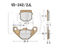 VESRAH Bremseklodser VD343/2JL