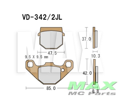VESRAH Bremseklodser VD343/2JL