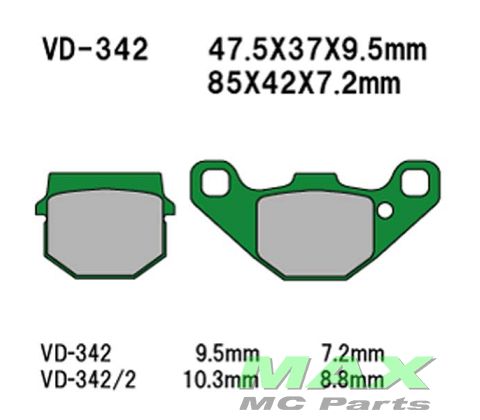 VESRAH Bremseklodser VD342