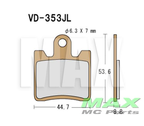 VESRAH Bremseklodser VD353JL FRONT
