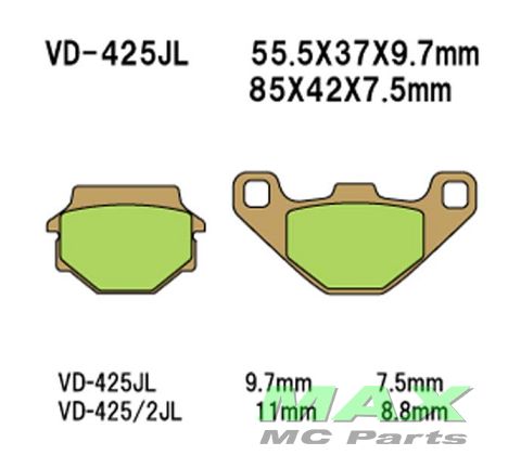 VESRAH Bremseklodser VD425SJL