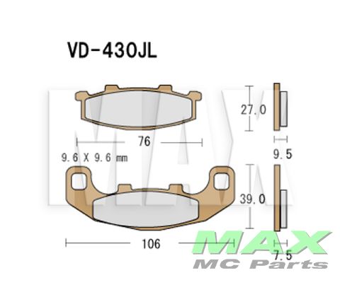 VESRAH Bremseklodser VD430JL