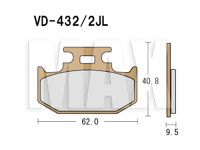 VESRAH Bremseklodser VD432/2JL