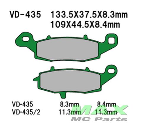 VESRAH Bremseklodser VD435/2