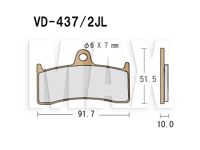 VESRAH Bremseklodser VD437/2JL