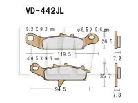 VESRAH Bremseklodser VD442JL