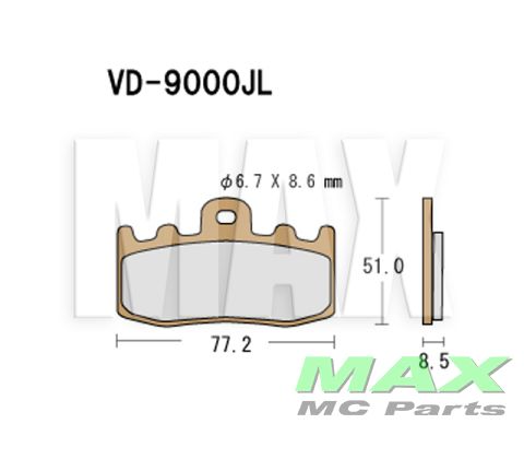 VESRAH Bremseklodser VD9000JL