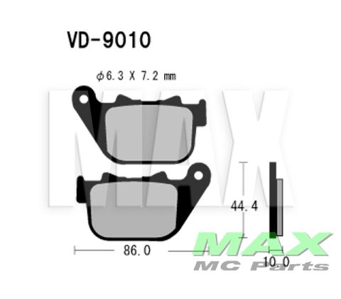VESRAH Bremseklodser VD9010