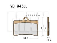 VESRAH Sinter klodser VD945JL FRONT
