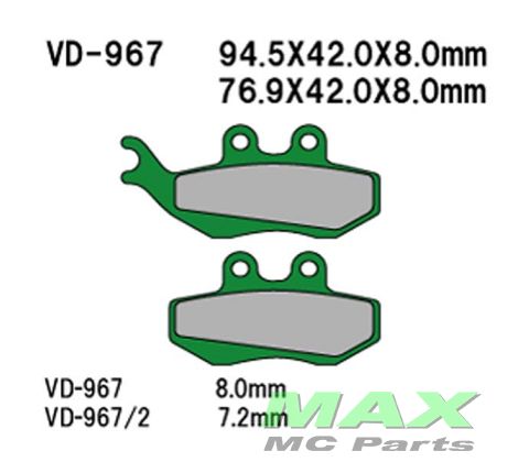 VESRAH Bremseklodser VD967