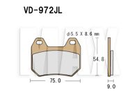 VESRAH Bremseklodser VD972JL