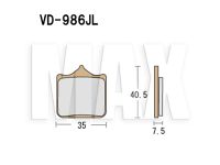 VESRAH Bremseklodser VD966JL