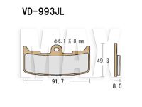 VESRAH Bremseklodser VD993JL