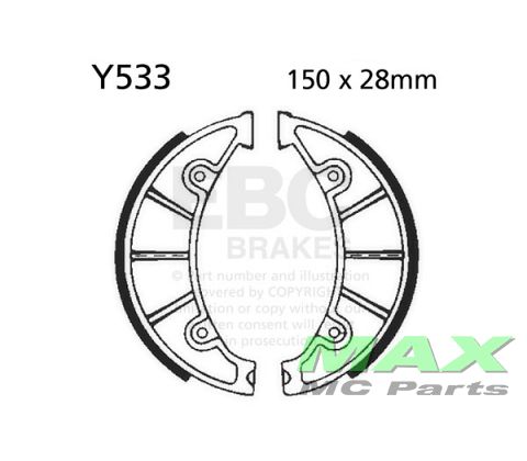 EBC Brake shoe set Y533