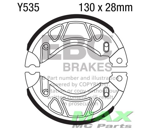 EBC Brake shoe set Y535